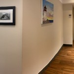 Front desk and hallway areas